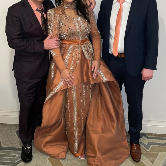 Custom Crystal Embellished Couture Gown - Picture 3 of 6